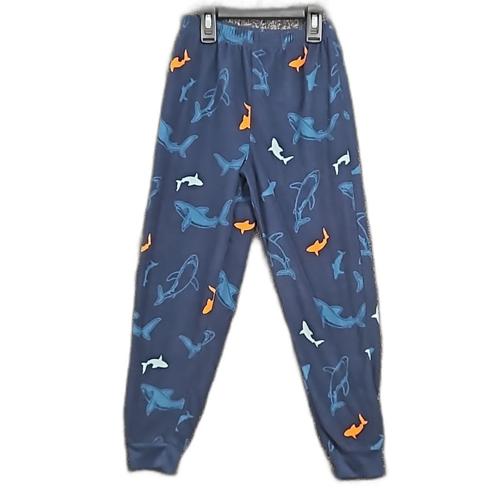 Wonder Nation Boys Size M 8 Navy Blue Shark Pajama Bottoms Only